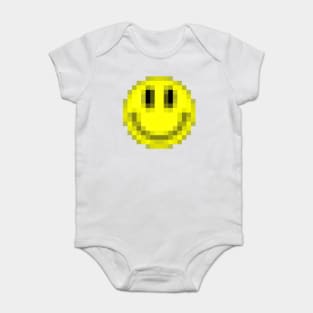 Pixelart Acid House Smiley Face Baby Bodysuit